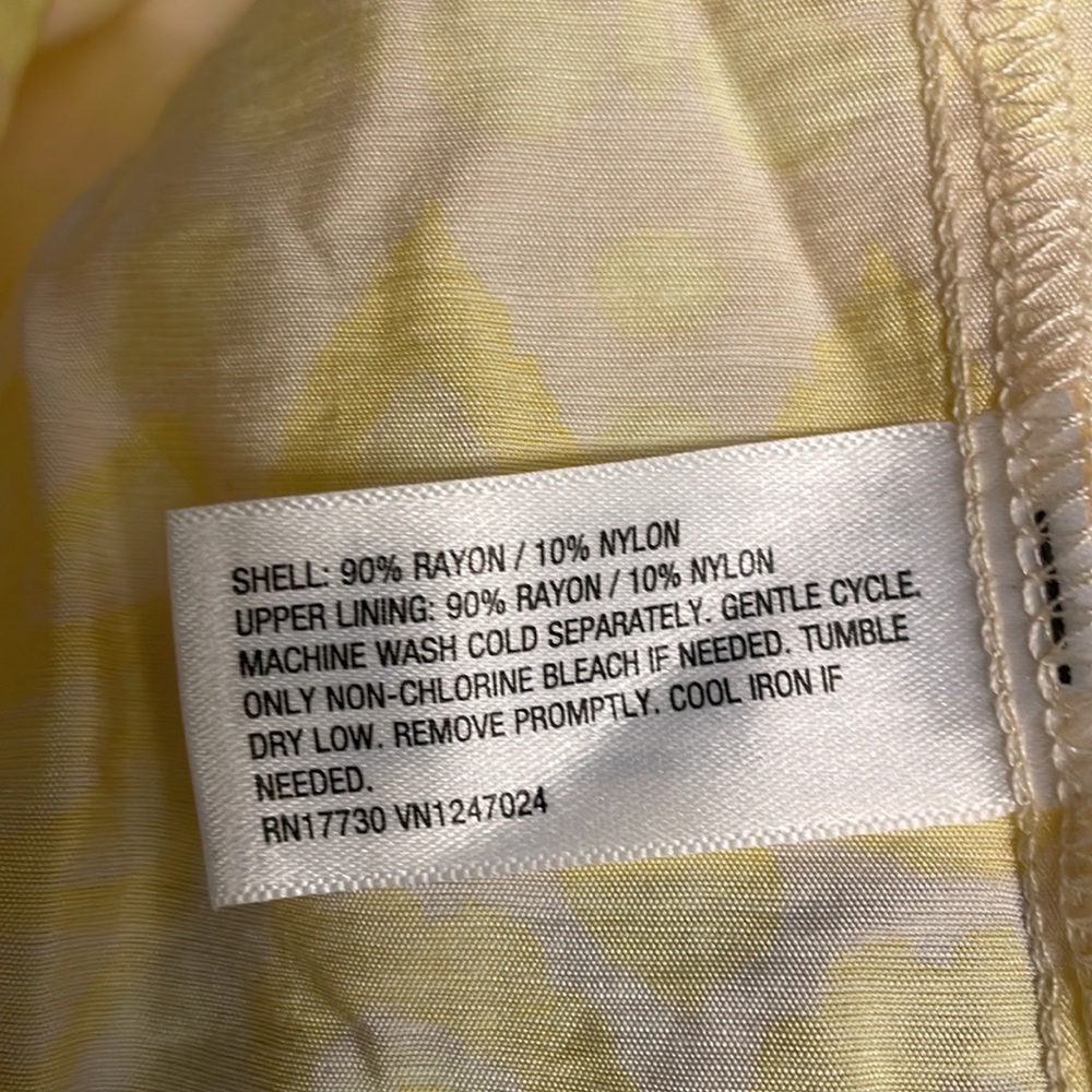 Women’s size 10 NWT Midi Ruffle Dress Jenny K. Lopez Future Collective Yellow - Picture 7 of 7